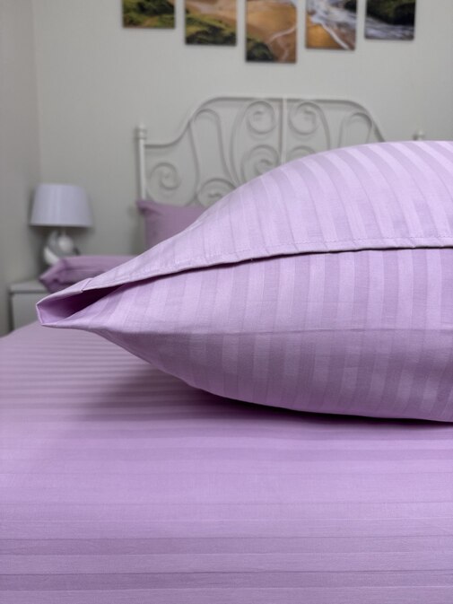 КПБ страйп-сатин однотонный Графитовая коллекция Реноме<Ss-006 Сакура>