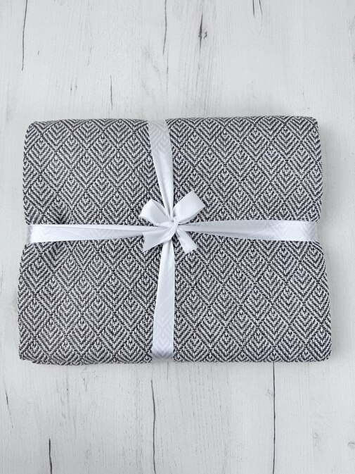 Плед Валенсия с бахромой Влади, бежевый/ светло-коричневый, МАРЭ