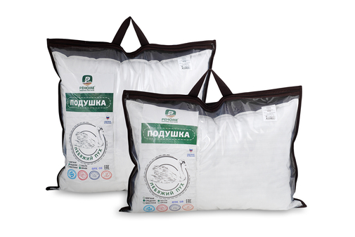 Подушка заменитель лебяжьего пуха сатин  Реноме