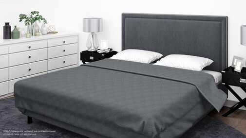 Покрывало ультрастеп однотонное полисатин Бояртекс, 18-0201, графитовый