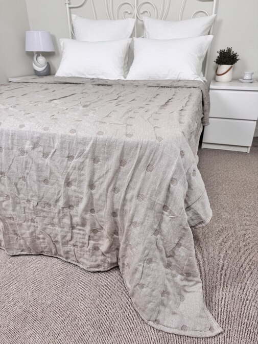 Покрывало хлопковое 46..353 7Я, 4610353, бежевый