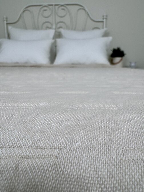 Покрывало хлопковое 46..348 7Я, 4610348, бежевый