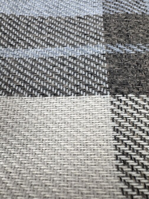 Плед Элис с бахромой Влади, бежевый-серый-коричневый, В1