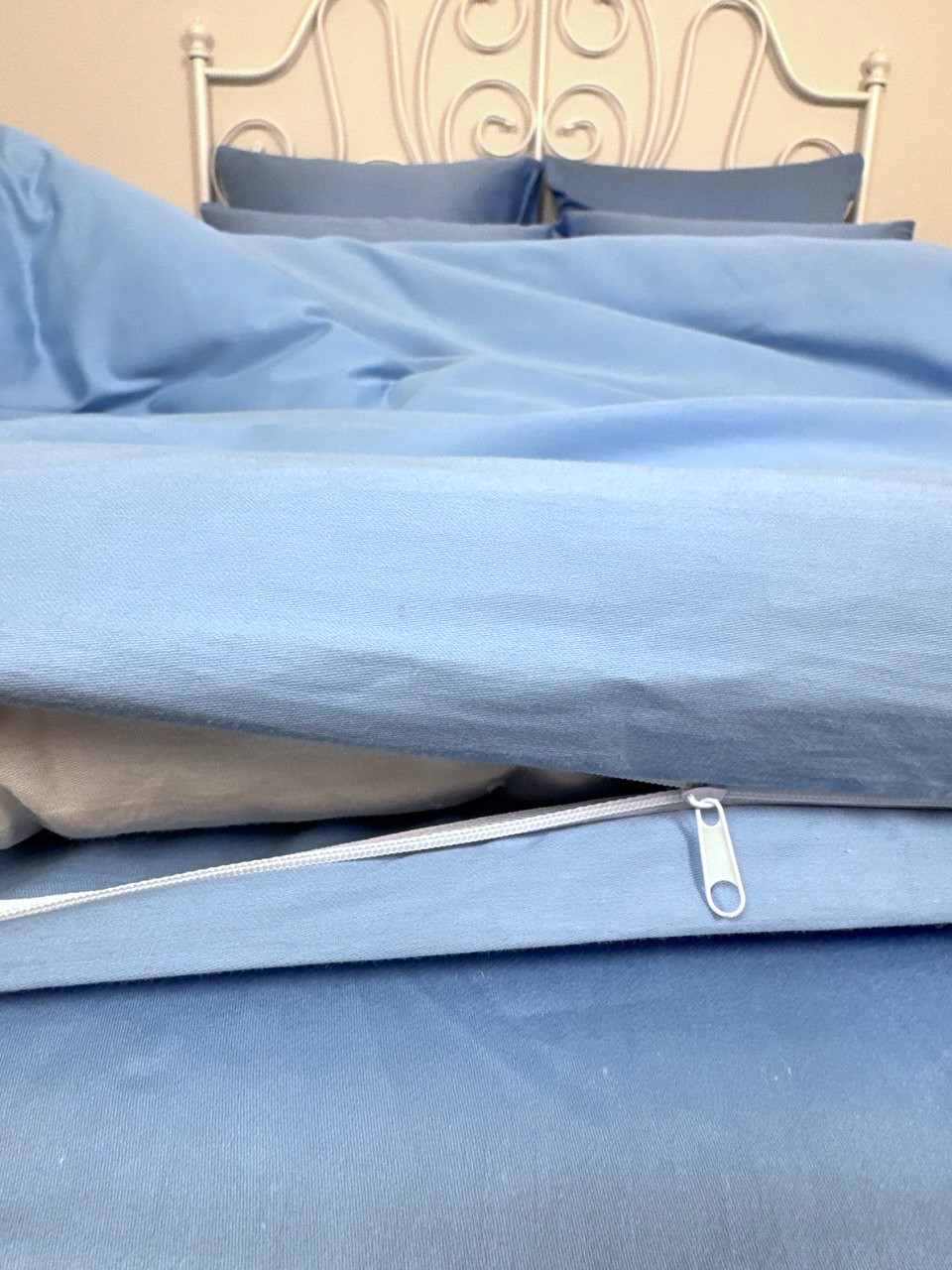 КПБ сатин однотонный Темно-синяя коллекция Реноме<OS-001 Небесный>