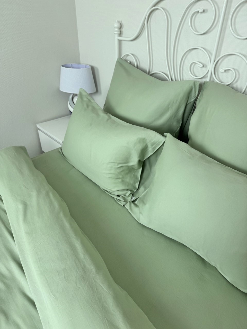 КПБ  сатин однотонный Темно-синяя коллекция Реноме<OS-004 Олива> 