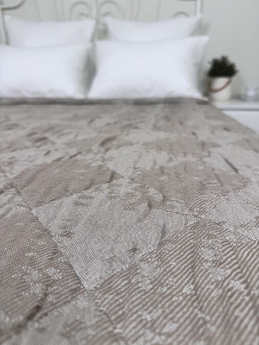 Покрывало хлопковое 46..347 7Я, 4608347, бежевый