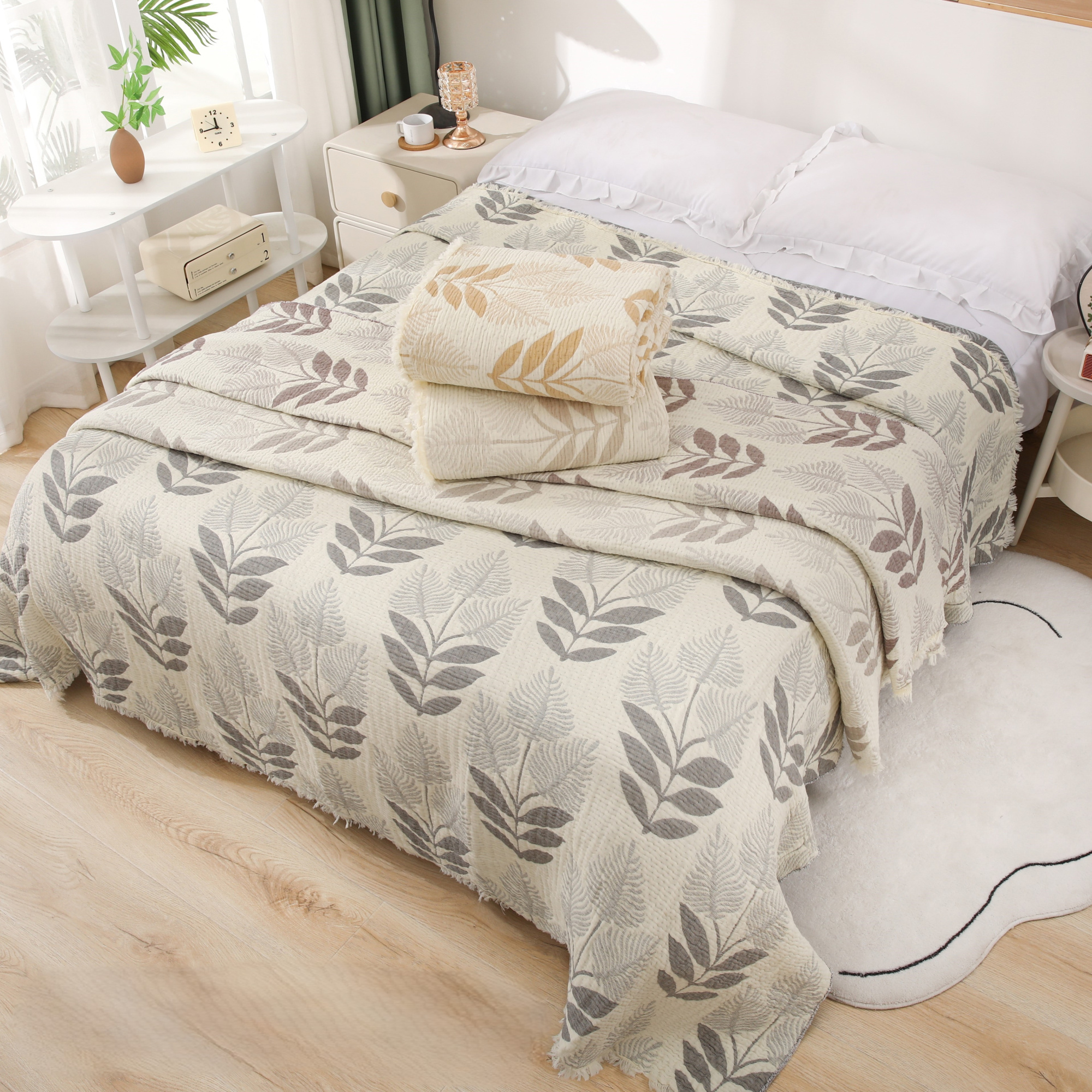 Покрывало хлопковое 30..686 7Я, 3010686, темно-серый